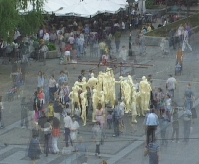 people on the square